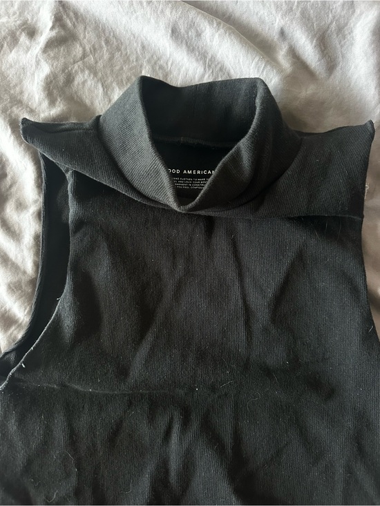 Good American Tops - Good American Black mock neck bodysuit